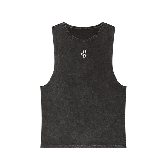 Stonewashed Peace Tank Top